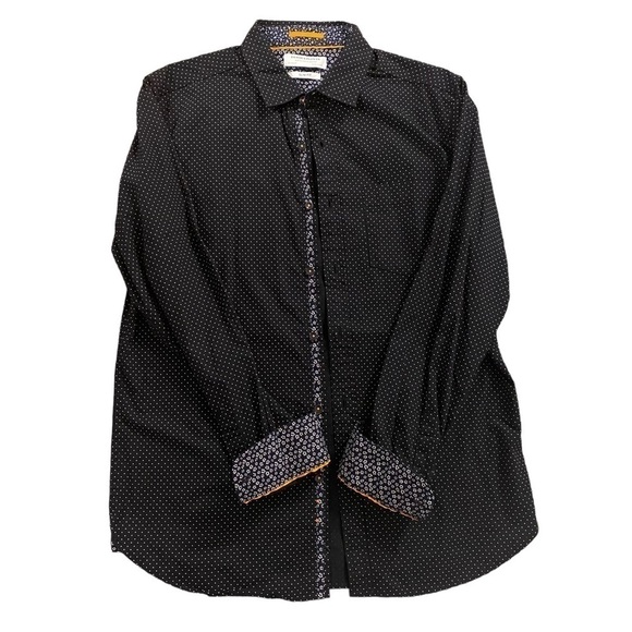 Denim & Flower Slim Fit Navy Blue Shirt - Picture 11 of 11